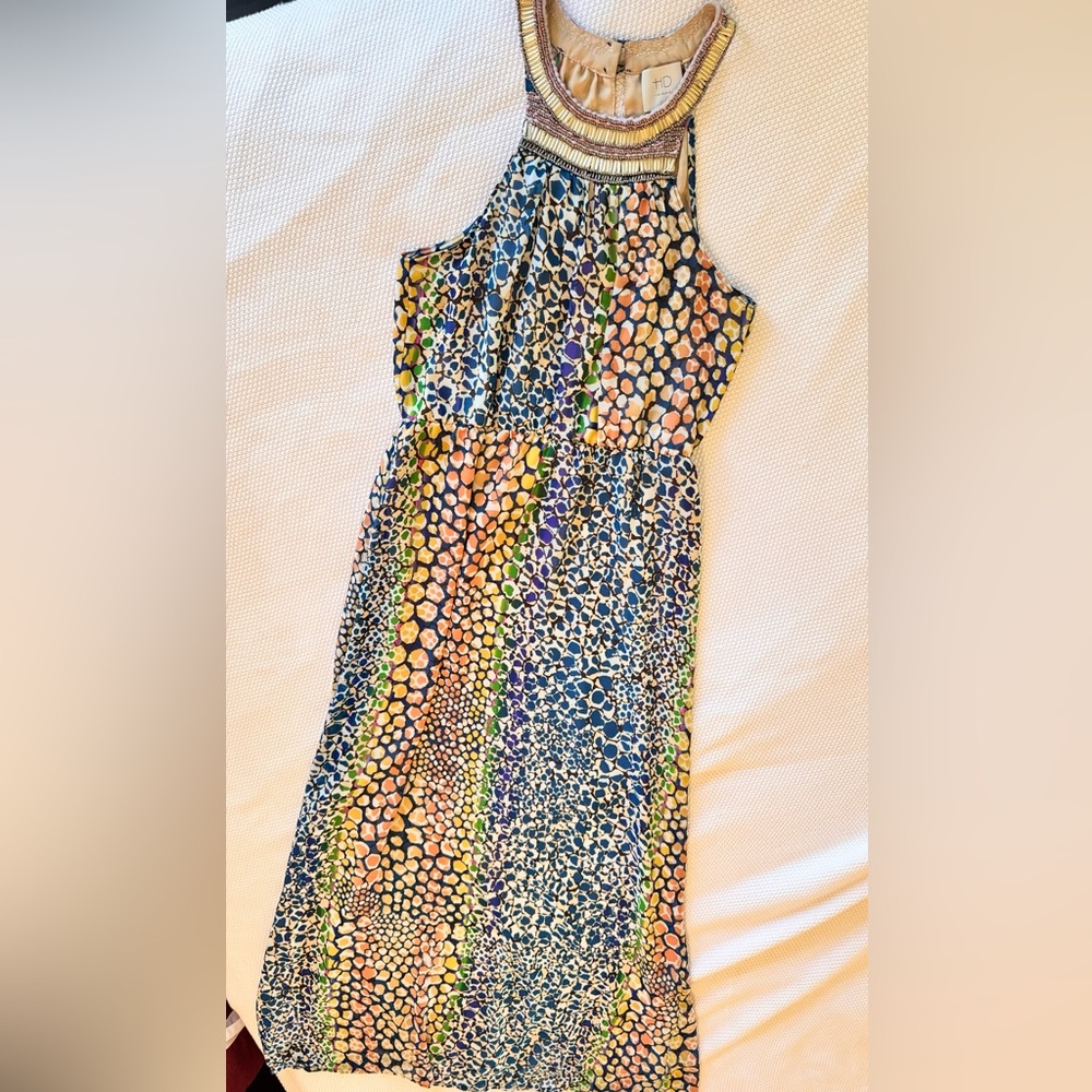 HD IN PARIS Anthropologie Mayacamas Multicolor Beaded Maxi Dress - Picture 4 of 16